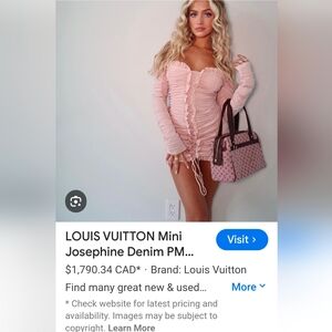 ⭐⭐Euc Authentic Louis Vuitton LV Mini Lin Josephine Pm Denim monogram bag ⭐⭐